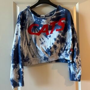 PINK Victoria's Secret Tie-Dye Off the Shoulder U of Arizona Cats Sweatshirt